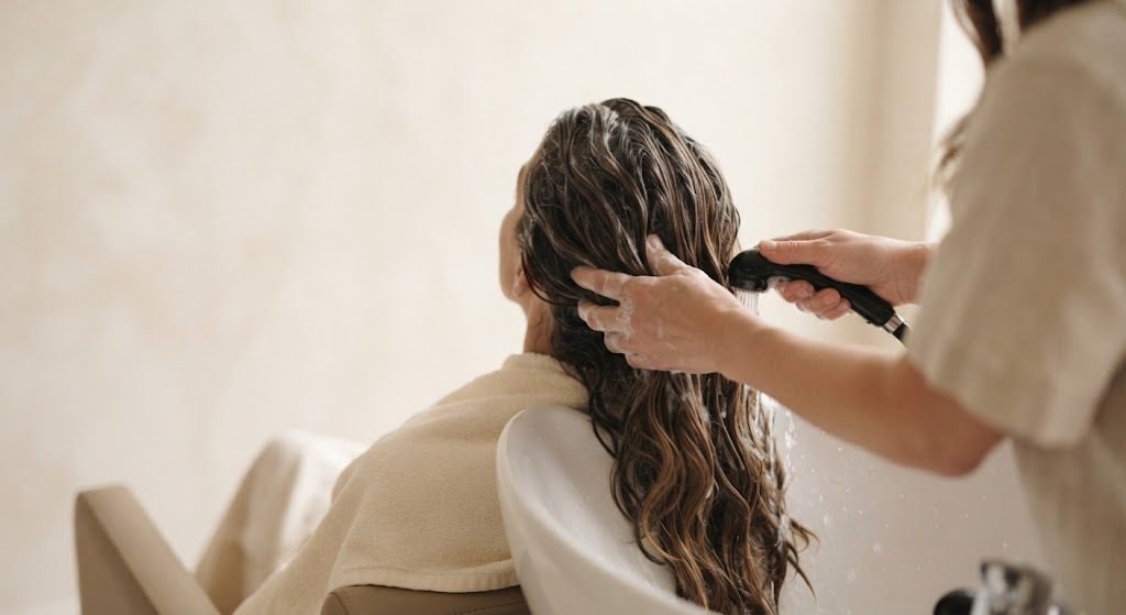 Lavado de cabello en salón