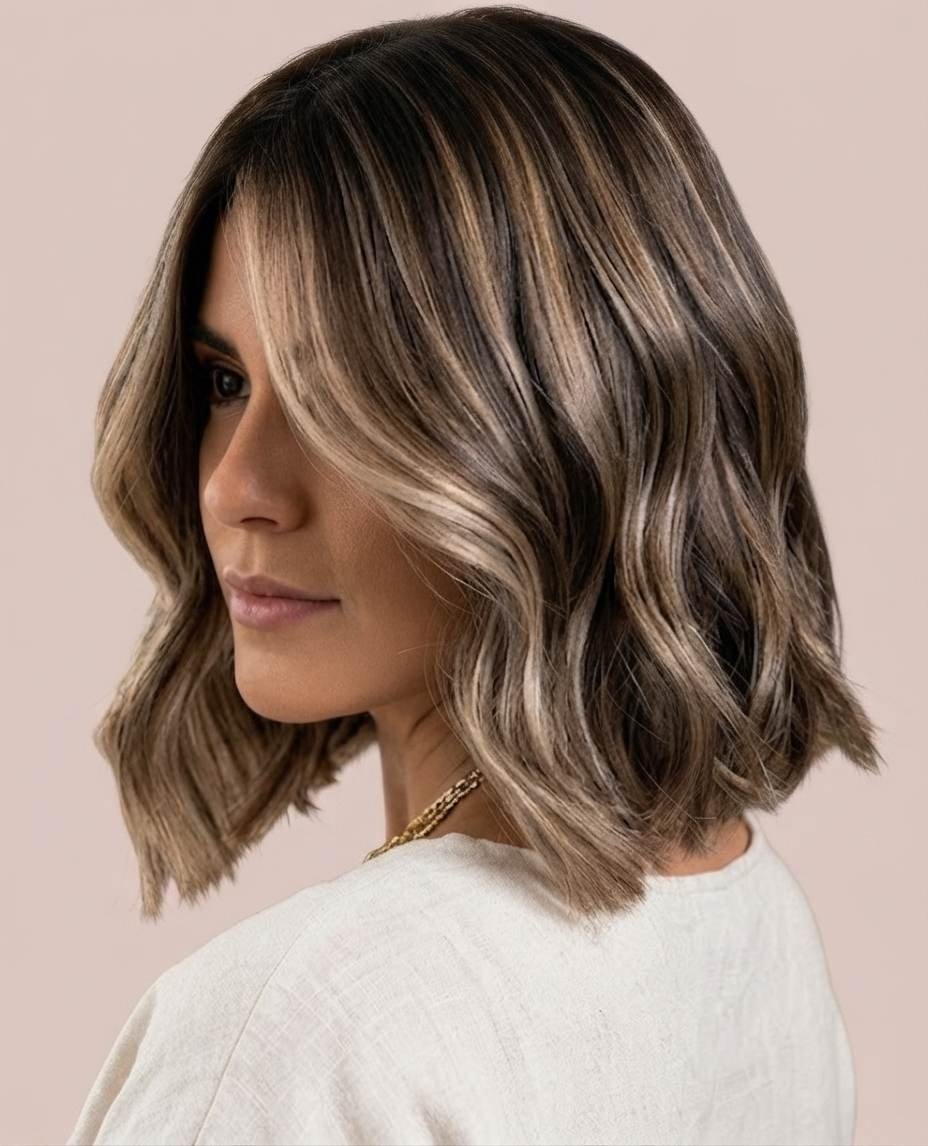Bob con balayage y mechas